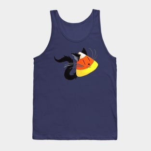 Black Cat Candy Corn Tank Top